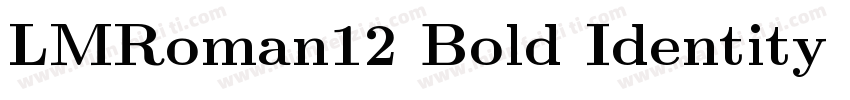 LMRoman12 Bold Identity H字体转换